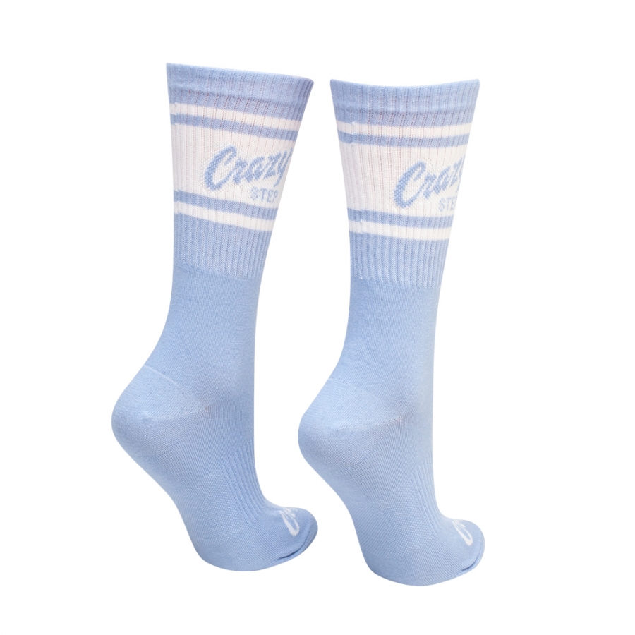 Vysoké sportovní ponožky modré sky